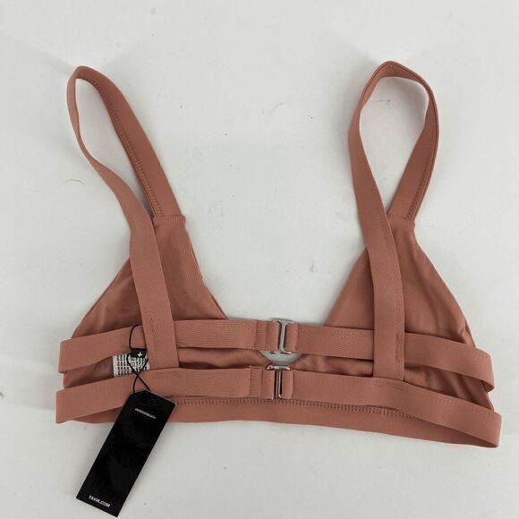 Tavik Coco womens Rose pink textured stripe New bikini top swim X Small - Picture 8 of 9